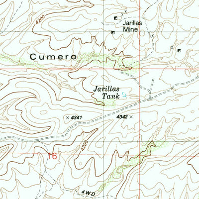 United States Geological Survey Cumero Canyon, AZ (1981, 24000-Scale) digital map