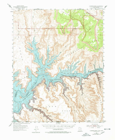 United States Geological Survey Cummings Mesa, UT-AZ (1953, 62500-Scale) digital map