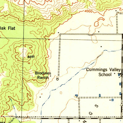 United States Geological Survey Cummings Mountain, CA (1943, 62500-Scale) digital map
