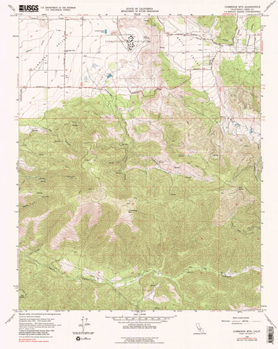 United States Geological Survey Cummings Mountain, CA (1966, 24000-Scale) digital map