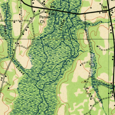 United States Geological Survey Cummings, SC (1943, 62500-Scale) digital map