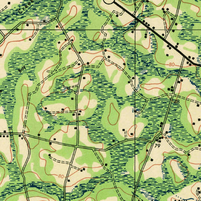 United States Geological Survey Cummings, SC (1943, 62500-Scale) digital map