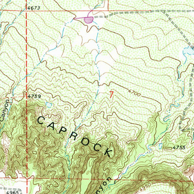 United States Geological Survey Cunavea Basin, NM (1970, 24000-Scale) digital map
