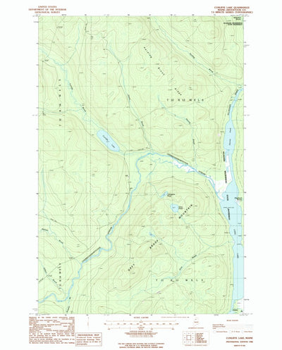 United States Geological Survey Cunliffe Lake, ME (1986, 24000-Scale) digital map