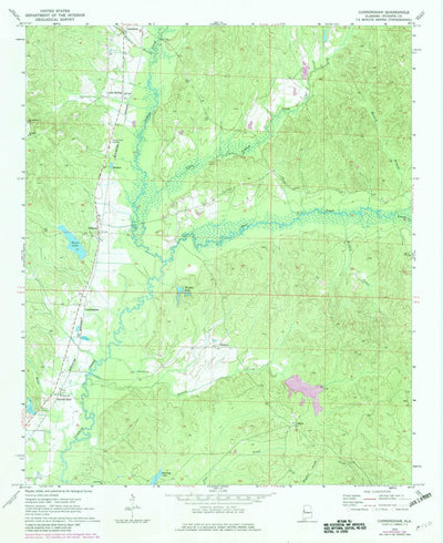 United States Geological Survey Cunningham, AL (1970, 24000-Scale) digital map