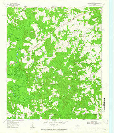 United States Geological Survey Cunningham Creek, TX (1961, 24000-Scale) digital map