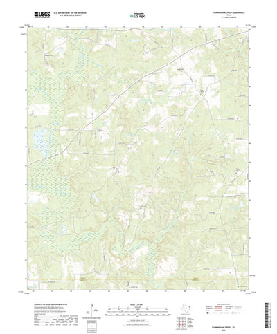 United States Geological Survey Cunningham Creek, TX (2022, 24000-Scale) digital map