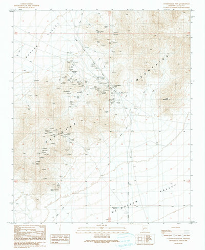 United States Geological Survey Cunningham Pass, AZ (1990, 24000-Scale) digital map
