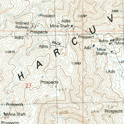United States Geological Survey Cunningham Pass, AZ (1990, 24000-Scale) digital map