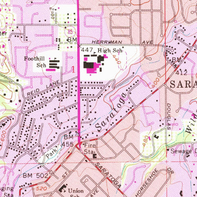 United States Geological Survey Cupertino, CA (1961, 24000-Scale) digital map