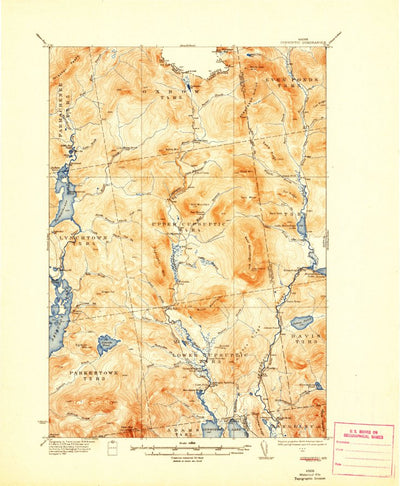United States Geological Survey Cupsuptic, ME (1934, 62500-Scale) digital map