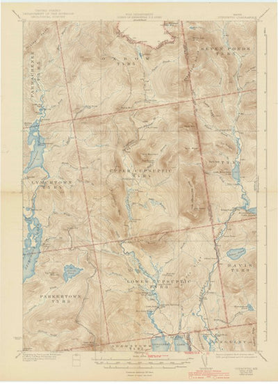 United States Geological Survey Cupsuptic, ME (1935, 62500-Scale) digital map