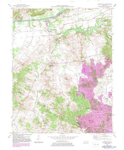 United States Geological Survey Curdsville, KY (1953, 24000-Scale) digital map
