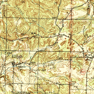 United States Geological Survey Cureall, MO (1946, 62500-Scale) digital map