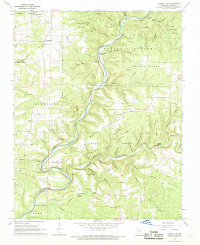 United States Geological Survey Cureall NW, MO (1968, 24000-Scale) digital map