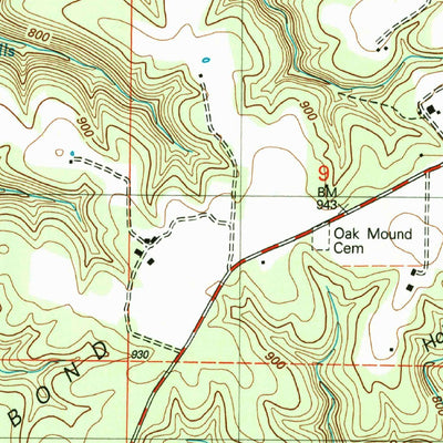United States Geological Survey Cureall NW, MO (2004, 24000-Scale) digital map