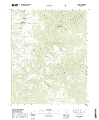 United States Geological Survey Cureall NW, MO (2021, 24000-Scale) digital map