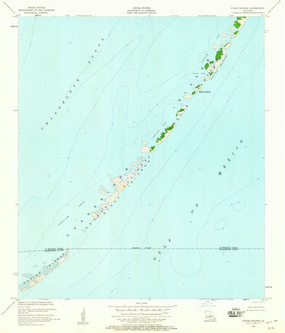 United States Geological Survey Curlew Islands Oe E, LA (1951, 24000-Scale) digital map