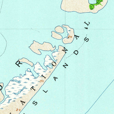 United States Geological Survey Curlew Islands Oe E, LA (1951, 24000-Scale) digital map