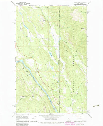 United States Geological Survey Curley Creek, ID-MT (1965, 24000-Scale) digital map