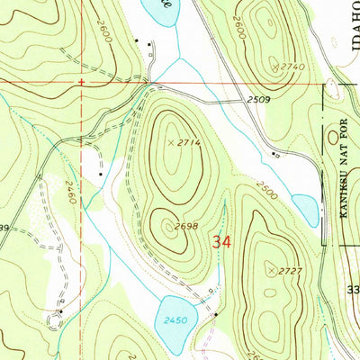 United States Geological Survey Curley Creek, ID-MT (1965, 24000-Scale) digital map