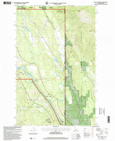 United States Geological Survey Curley Creek, ID-MT (1997, 24000-Scale) digital map