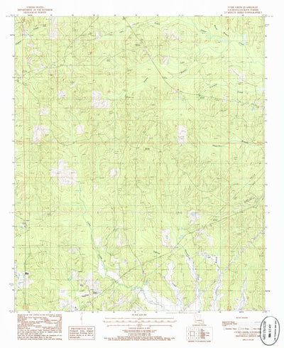 United States Geological Survey Curr Creek, LA (1985, 24000-Scale) digital map