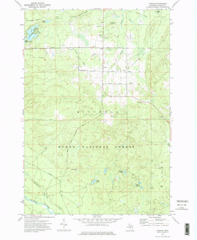 United States Geological Survey Curran, MI (1972, 24000-Scale) digital map