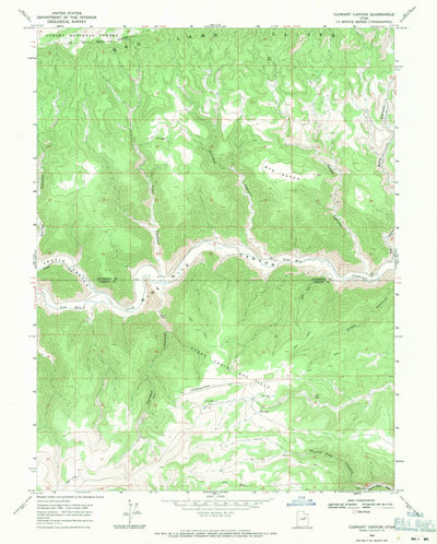 United States Geological Survey Currant Canyon, UT (1968, 24000-Scale) digital map