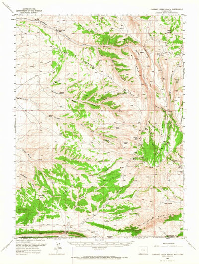 United States Geological Survey Currant Creek Ranch, WY-UT (1966, 62500-Scale) digital map