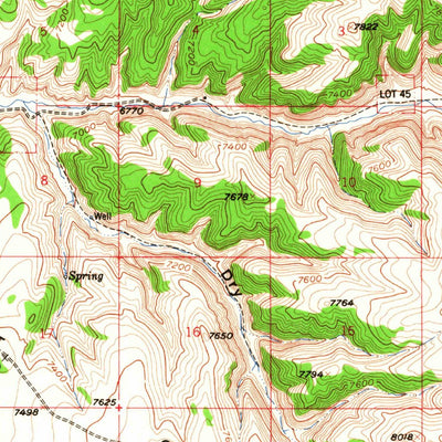 United States Geological Survey Currant Creek Ranch, WY-UT (1966, 62500-Scale) digital map