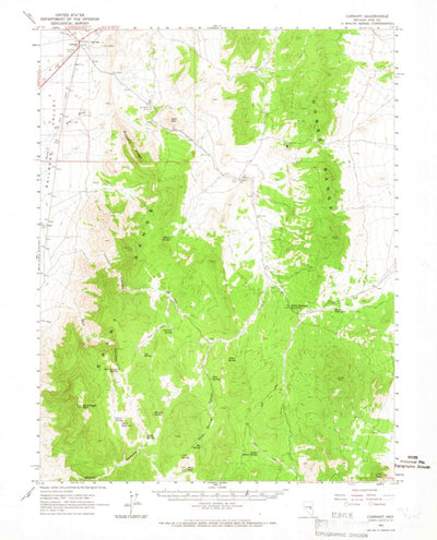 United States Geological Survey Currant Mountain, NV (1964, 62500-Scale) digital map