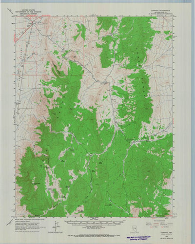 United States Geological Survey Currant, NV (1964, 62500-Scale) digital map