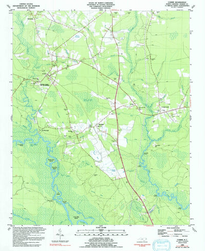 United States Geological Survey Currie, NC (1983, 24000-Scale) digital map