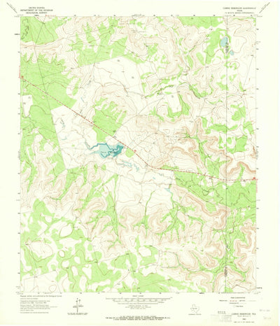 United States Geological Survey Currie Reservoir, TX (1963, 24000-Scale) digital map