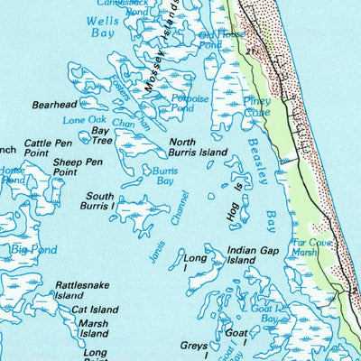 United States Geological Survey Currituck Sound, NC (1985, 100000-Scale) digital map