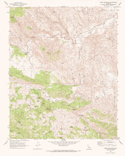 United States Geological Survey Curry Mountain, CA (1969, 24000-Scale) digital map