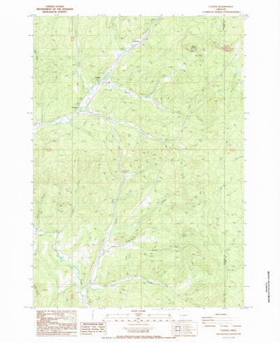 United States Geological Survey Curtin, OR (1987, 24000-Scale) digital map