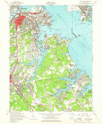 United States Geological Survey Curtis Bay, MD (1957, 24000-Scale) digital map