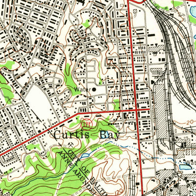 United States Geological Survey Curtis Bay, MD (1957, 24000-Scale) digital map