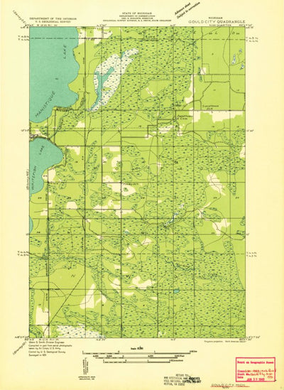 United States Geological Survey Curtis East, MI (1931, 31680-Scale) digital map