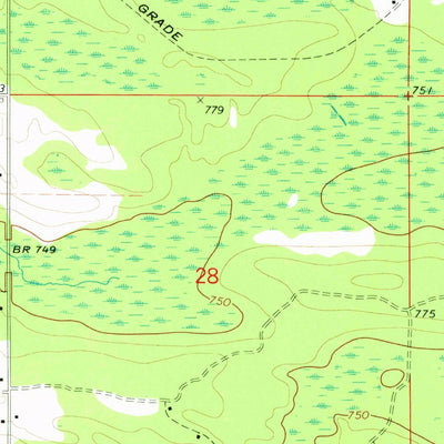 United States Geological Survey Curtis East, MI (1973, 24000-Scale) digital map
