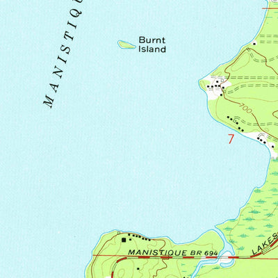 United States Geological Survey Curtis East, MI (1973, 24000-Scale) digital map