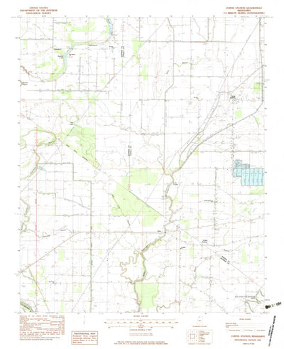United States Geological Survey Curtis Station, MS (1983, 24000-Scale) digital map