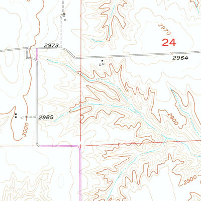 United States Geological Survey Curtis SW, NE (1956, 24000-Scale) digital map