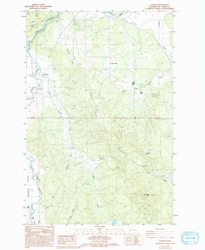 United States Geological Survey Curtis, WA (1986, 24000-Scale) digital map