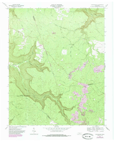United States Geological Survey Curtistown, TN (1960, 24000-Scale) digital map