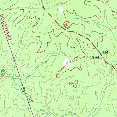 United States Geological Survey Curtistown, TN (1960, 24000-Scale) digital map