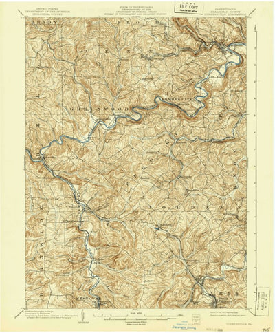 United States Geological Survey Curwensville, PA (1903, 62500-Scale) digital map