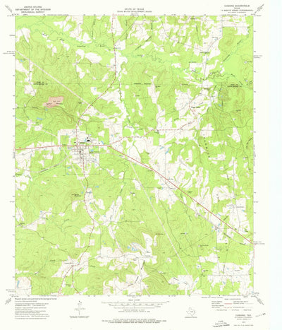 United States Geological Survey Cushing, TX (1973, 24000-Scale) digital map